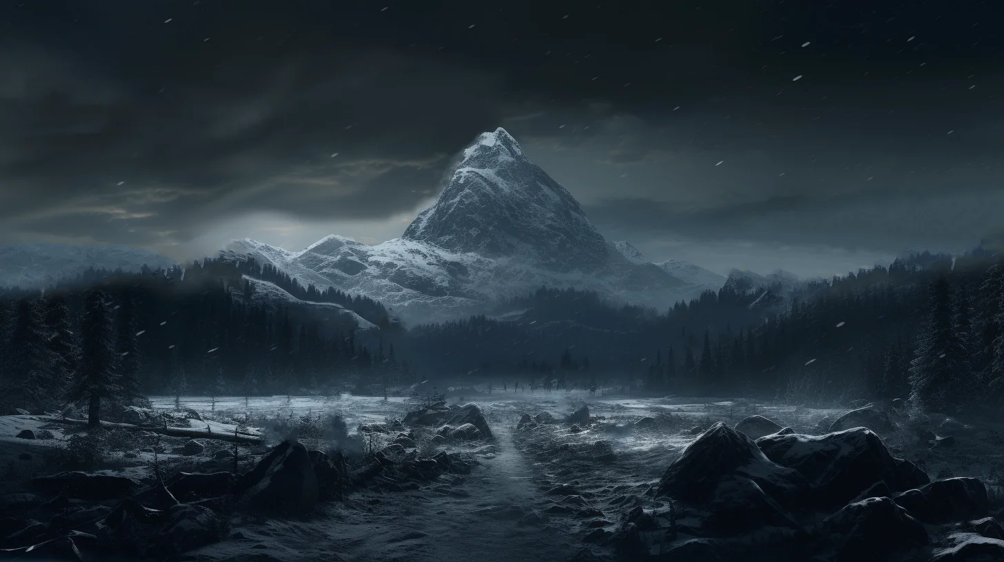 Kelvin's Cairn vom Dwarven Valley betrachtet